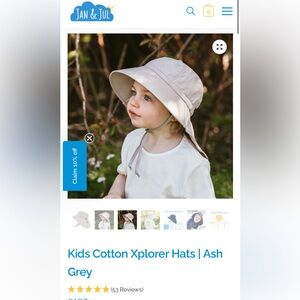 Jan and Jul Kids Cotton Adventure Sun Hat XL or 5/12 years - New!